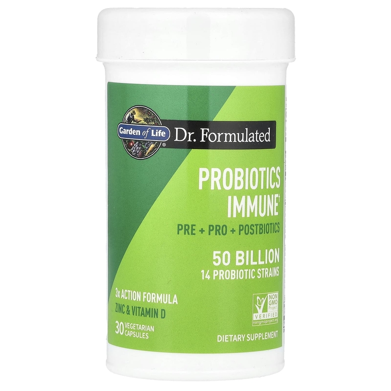 Garden of Life, Probiotics Immune, 30 вегетарианских капсул (Товар снят с продажи) 
