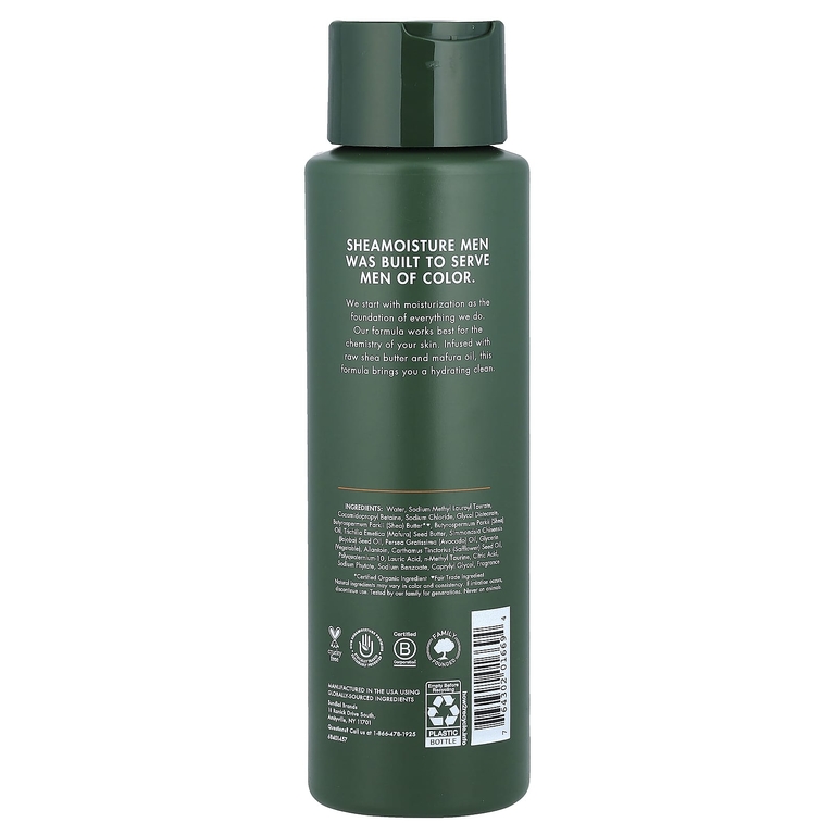 SheaMoisture, Для мужчин, необработанное масло ши и масло мафуры, увлажняющий гель для душа, 444 мл (15 жидк. унц.) (Товар снят с продажи) 