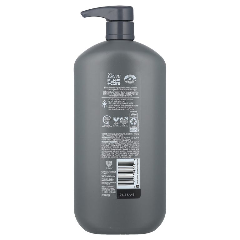 Dove, Men + Care, гель для душа и тела, комфортное очищение, 887 мл (30 жидк. унц.)