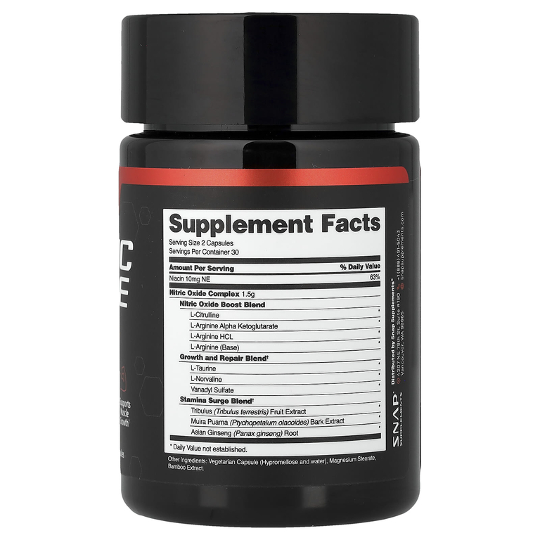 Snap Supplements, Усилитель оксида азота, 60 капсул