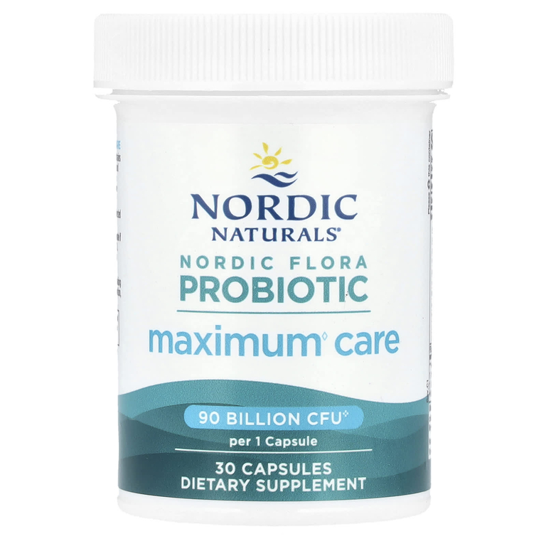 Nordic Naturals, Nordic Flora Probiotic, Maximum Care, 90 млрд КОЕ, 30 капсул