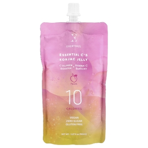 Everydaze, Желе из конжака Essential C, персик, 150 мл (5,07 жидк. унц.)