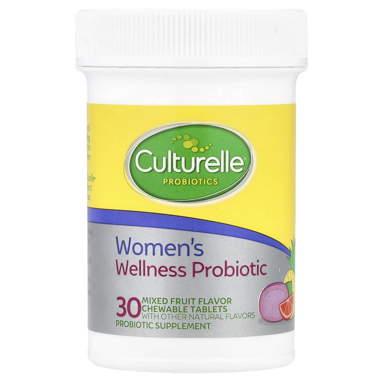 Culturelle, Пробиотики, пробиотики для женщин, фруктовое ассорти, 30 жевательных таблеток