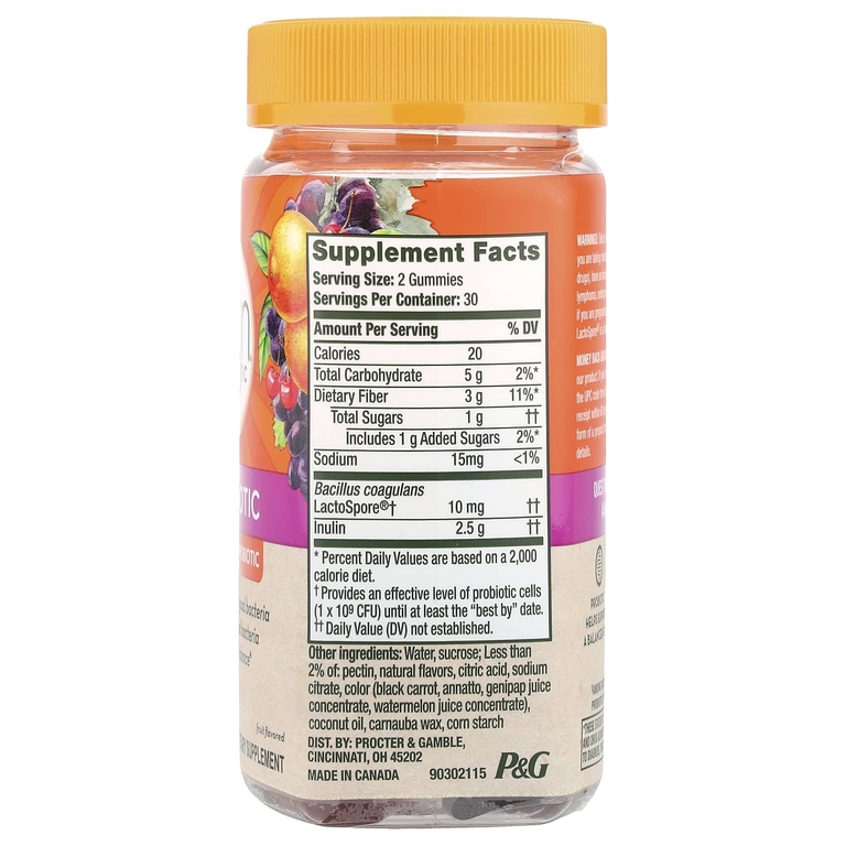 Align Probiotics, Dualbiotic, пребиотик и пробиотик, фрукты, 60 жевательных таблеток