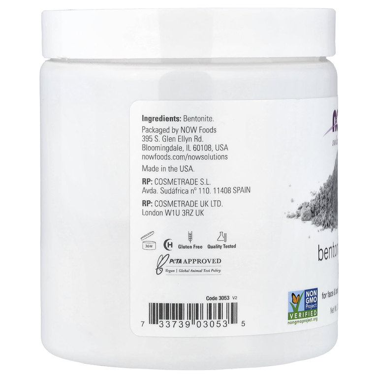 NOW Foods, Solutions, порошок из чистой бентонитовой глины, 312 г (11 унций)