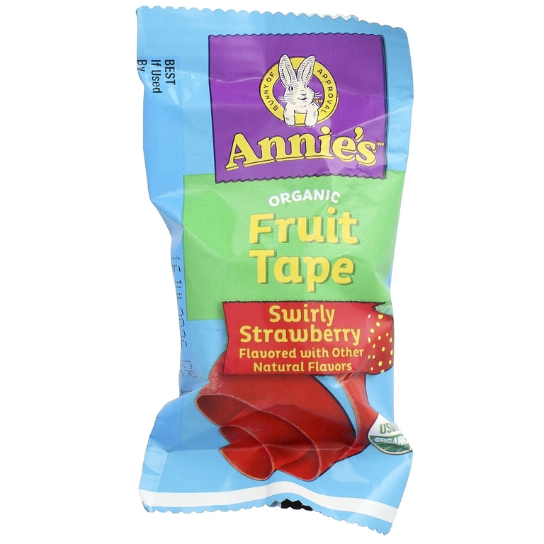 Annie's Homegrown, органическая FruitTape, клубника, 6 рулонов по 21 г (0,75 унции)