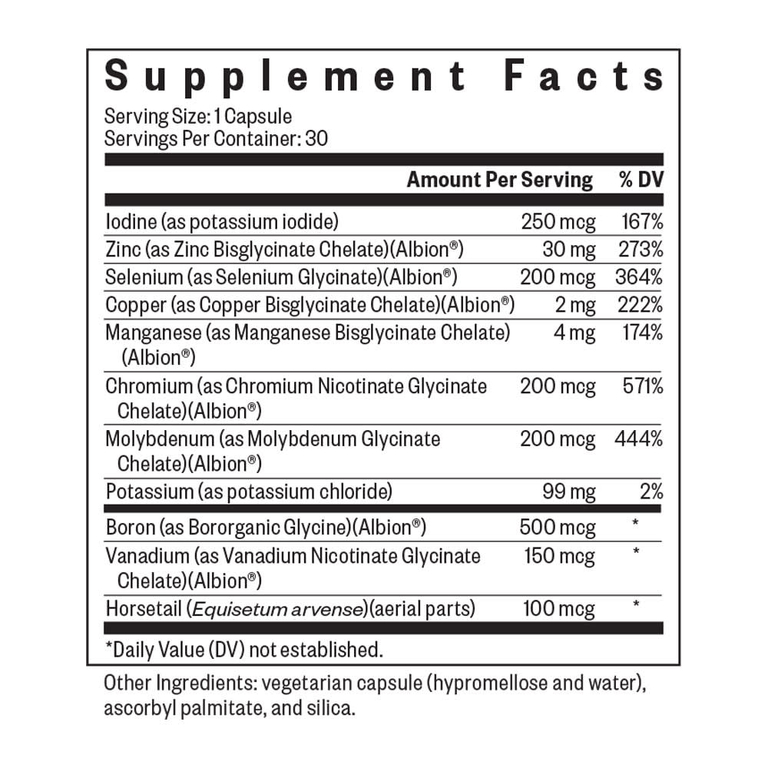 Seeking Health, комплекс микроэлементов, без железа, 30 капсул