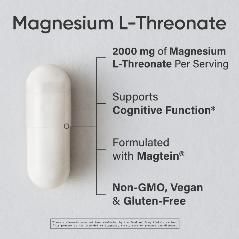 Sports Research, Magtein®, L-треонат магния, 90 растительных капсул (666 мг в 1 капсуле)