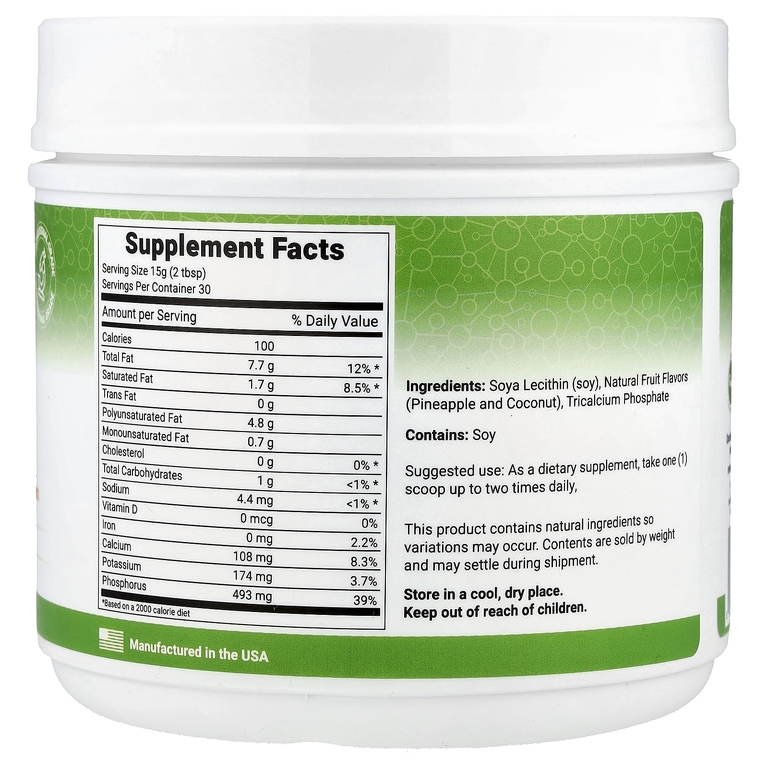 Lewis Labs, Lecithin Granules, Natural Coconut and Pineapple, 16 oz (454 g)