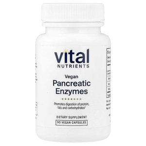 Vital Nutrients, веганские ферменты для поджелудочной железы, 90 веганских капсул