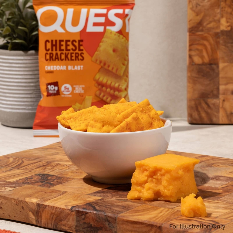 Quest Nutrition, крекеры с сыром, чеддер, 4 пакета по 30 г (1,06 унции)