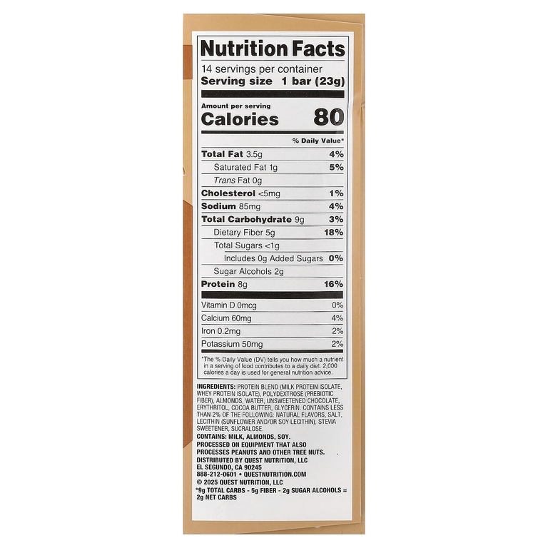 Quest Nutrition, мини, протеиновый батончик, печенье с шоколадной крошкой, 14 батончиков по 23 г (0,81 унции)