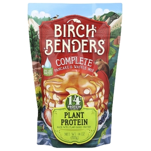 Birch Benders, смесь для приготовления блинов и вафель, растительный белок, 397 г (14 унций)
