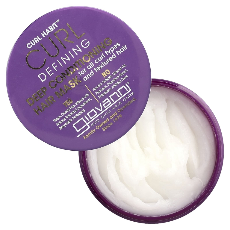 Giovanni, Curl Habit™, маска для волос, для глубокого кондиционирования, для всех типов локонов и текстурированных волос, 295 мл (10 жидк. унций)
