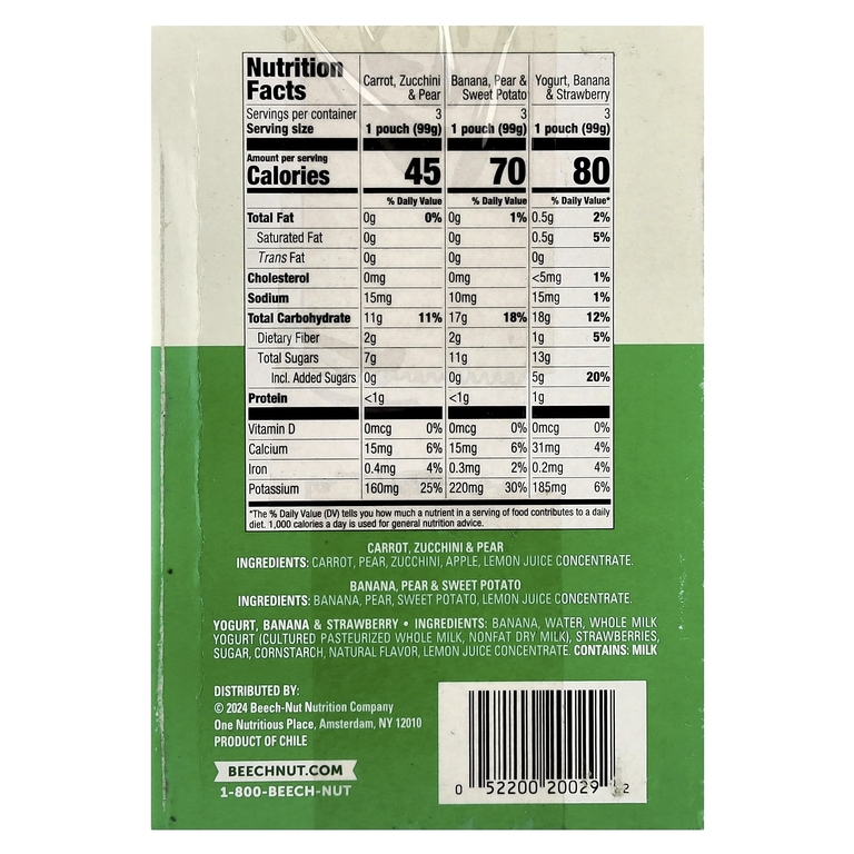 Beech-Nut, Favorite Flavors, для детей от 6 месяцев и старше, 9 пакетиков, 99 г (3,5 унции)
