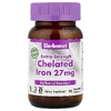 Bluebonnet Nutrition, хелатное железо, повышенная сила действия, 27 мг, 90 растительных капсул