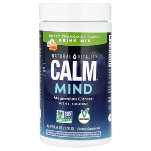 Natural Vitality, CALM®, Mind, добавка с магнием и L-теанином, смесь для приготовления напитка, мед и ромашка, 168 г (6 унций)