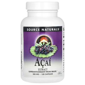 Source Naturals, экстракт асаи, 500 мг, 120 капсул