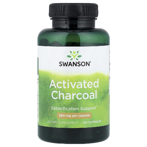 Swanson Vitamins, Активированный уголь, 260 мг, 120 капсул