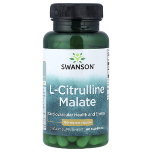 Swanson Vitamins, L-цитруллин малат, 750 мг, 60 капсул