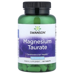Swanson Vitamins, таурат магния, 100 мг, 120 таблеток