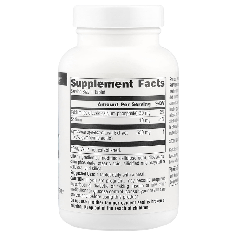 Source Naturals, поддержка здорового уровня сахара в крови с джимнемой сильвестра, 550 мг, 120 таблеток