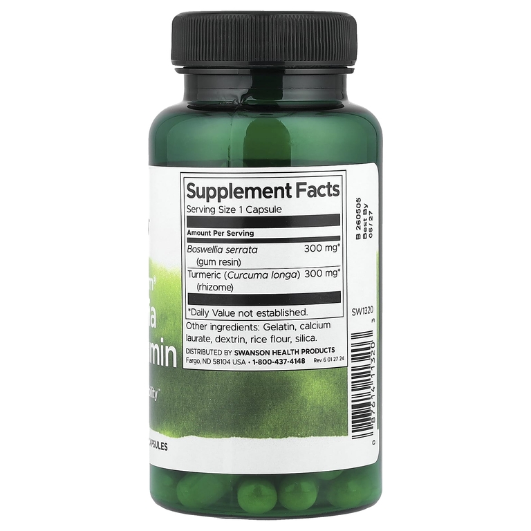 Swanson Vitamins, Full Spectrum®, босвеллия и куркумин, 60 капсул