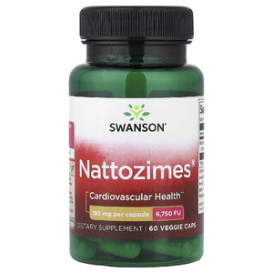 Swanson Vitamins, Nattozimes®, 195 мг, 60 вегетарианских капсул