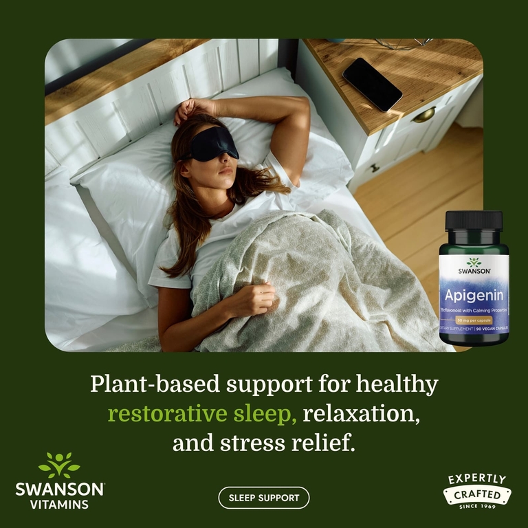 Swanson Vitamins, апигенин, 50 мг, 90 веганских капсул
