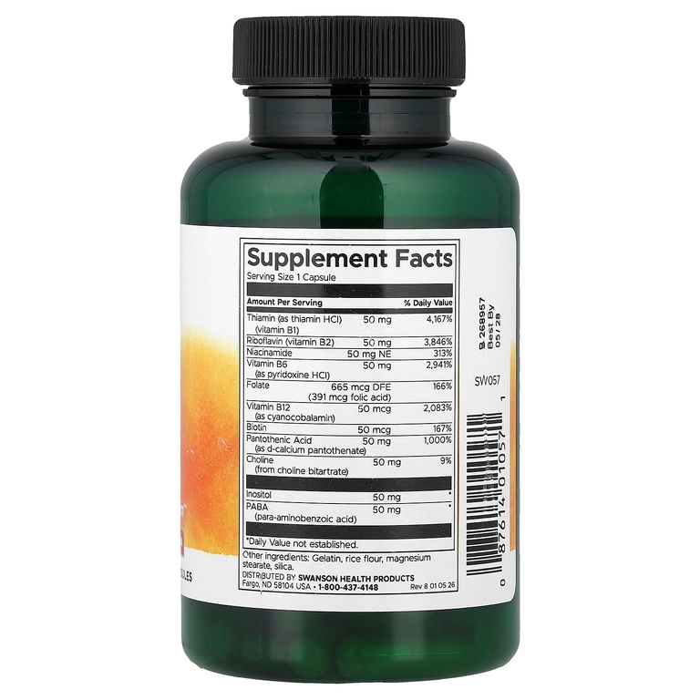 Swanson Vitamins, Balance B-50 Complex, 100 капсул