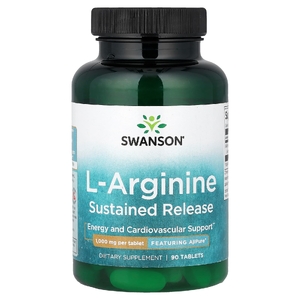 Swanson Vitamins, L-аргинин, с замедленным высвобождением, 1000 мг, 90 таблеток