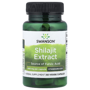 Swanson Vitamins, Экстракт мумие, стандартизированный, 400 мг, 60 растительных капсул