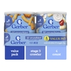 Gerber, Lil' Crunchies®, запеченный злаковый снек, для детей от 8 месяцев, мягкий чеддер и овощной соус, 4 упаковки по 42 г (1,48 унции)