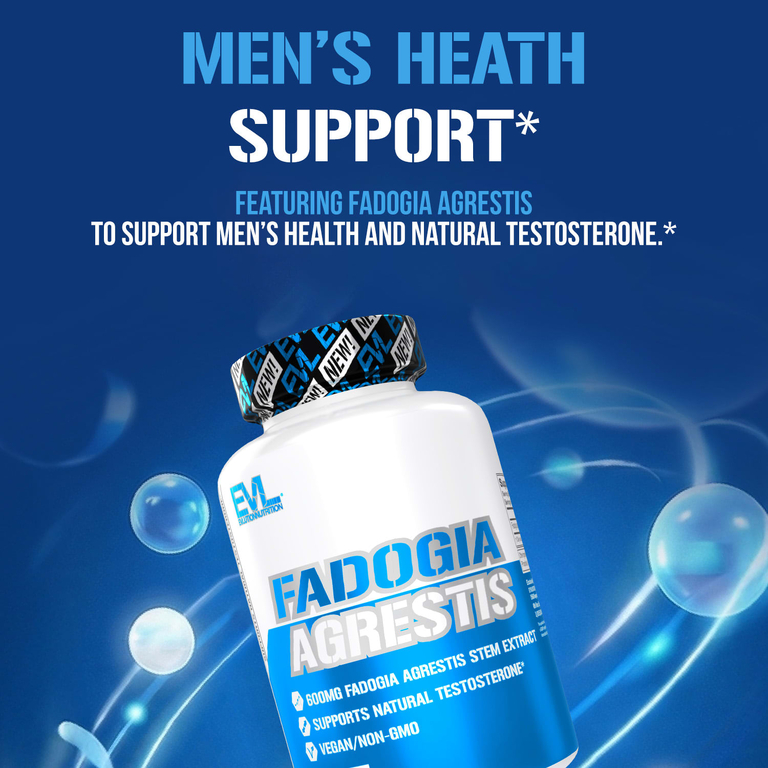 EVLution Nutrition, Fadogia Agrestis, фадогия для поддержки уровня тестостерона, 600 мг, 30 растительных капсул