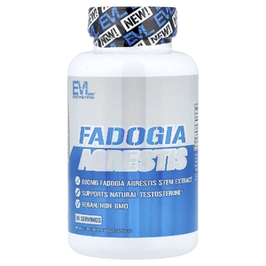 EVLution Nutrition, Fadogia Agrestis, 600 мг, 30 растительных капсул