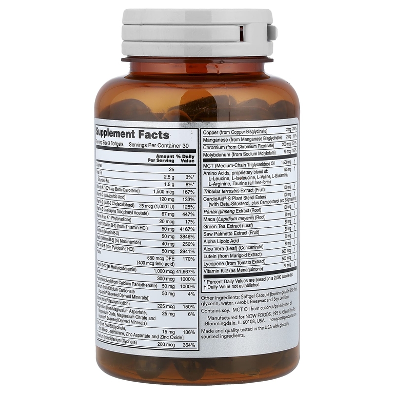 NOW Foods, Sports, мультивитамины для мужчин и женщин, 90 мягких таблеток