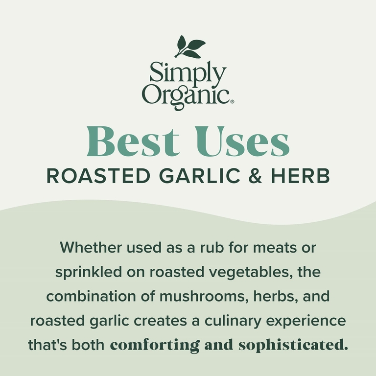 Simply Organic, Смеси умами, жареный чеснок и травы, 62 г (2,19 унции)