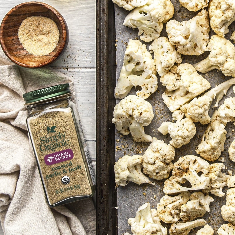 Simply Organic, Смеси умами, жареный чеснок и травы, 62 г (2,19 унции)