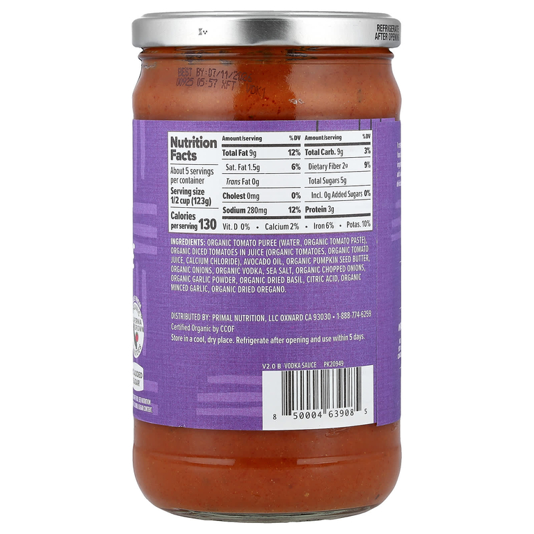 Primal Kitchen, Водочный соус без молочных продуктов с маслом авокадо, 667 г (23,5 унции)