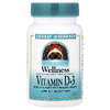 Source Naturals, Wellness, витамин D3, 50 мкг (2000 МЕ), 200 мягких таблеток