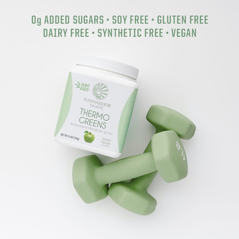 Sunwarrior, Shape, Thermo Greens™, со вкусом зеленого яблока, 210 г (7,4 унции) (Товар снят с продажи) 