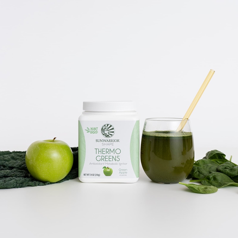 Sunwarrior, Shape, Thermo Greens™, со вкусом зеленого яблока, 210 г (7,4 унции) (Товар снят с продажи) 