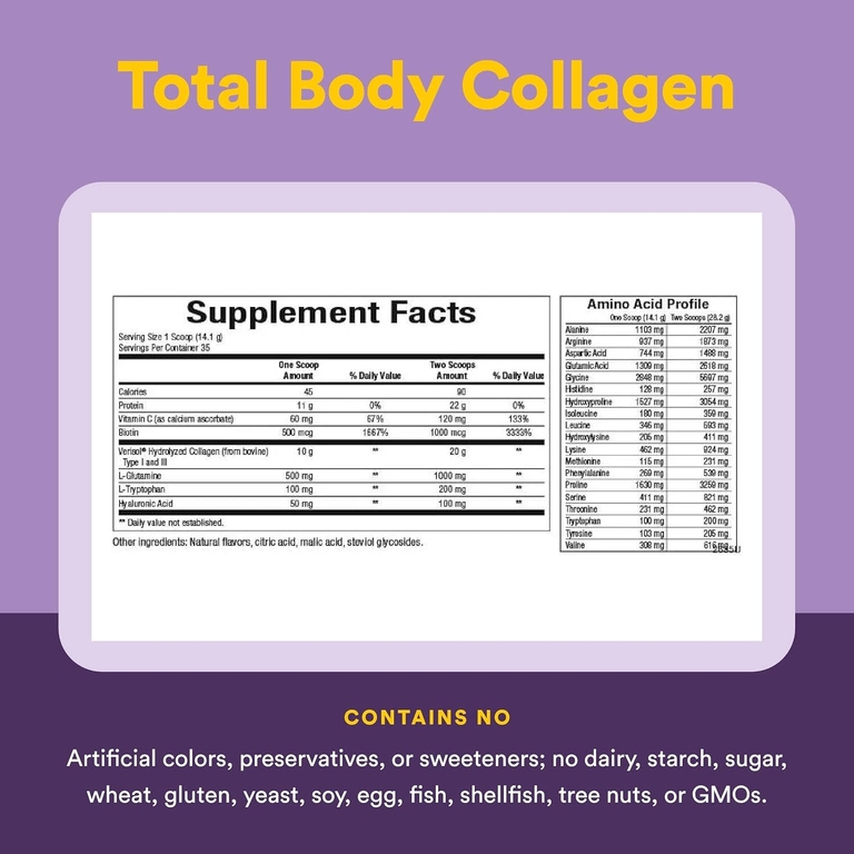 Natural Factors, Total Body Collagen™, биоактивные пептиды, со вкусом граната, 500 г (1 фунт 1 унция)