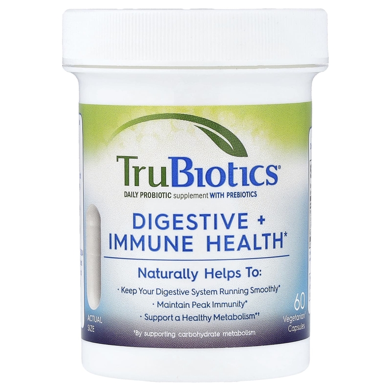TruBiotics, Здоровье пищеварительной и иммунной систем, 60 вегетарианских капсул