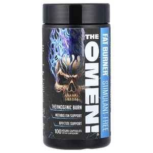 JNX Sports, The Omen!®, жиросжигатель без стимуляторов, 100 веганских капсул