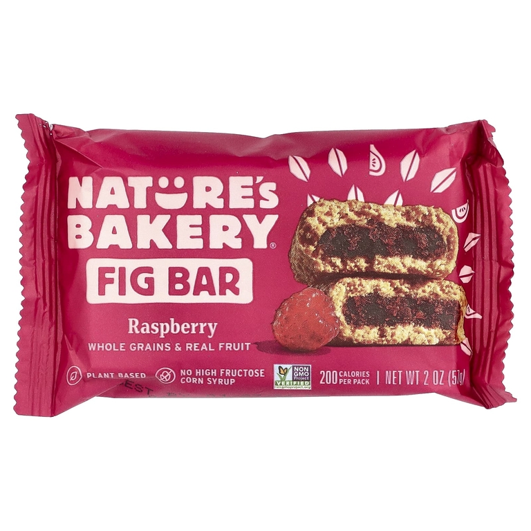 Nature's Bakery, Инжирный батончик, малина, 6 двойных пакетиков по 57 г (2 унции)
