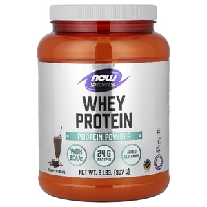 NOW Foods, Sports, сывороточный протеин в порошке, сливочно-шоколадный вкус, 907 г (2 фунта)