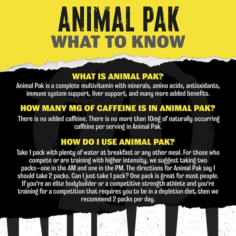 Animal, PAK, мультивитаминный комплекс, 44 пакетика
