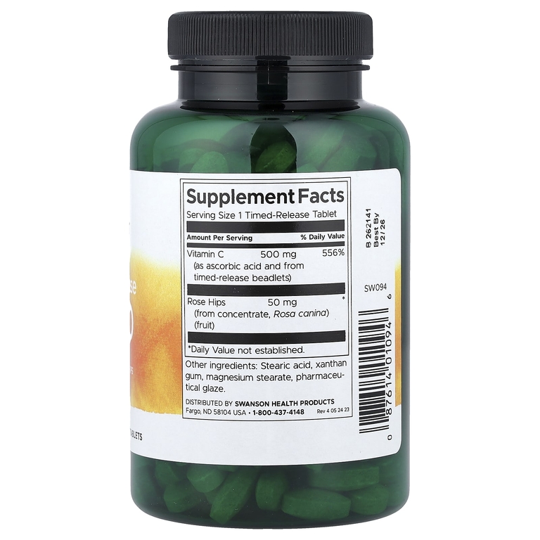 Swanson Vitamins, C-500 с замедленным высвобождением, 250 таблеток