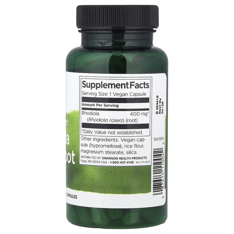 Swanson Vitamins, Full Spectrum®, корень родиолы розовой, 400 мг, 100 веганских капсул